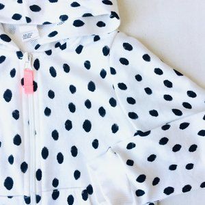 H&M Shirts & Tops - H&M Black & White Polka-Dot Hoodie H&M Shirts & Tops - H&M Black & White Polka-Dot Hoodie